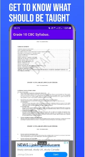 Grade 10 CBC Syllabus Guide Screenshot 1