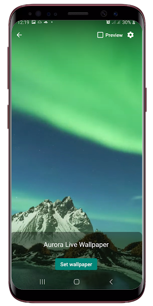 Northern Lights Live Wallpaper Screenshot 1
