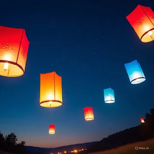Flying Lantern Wallpapers Screenshot 1