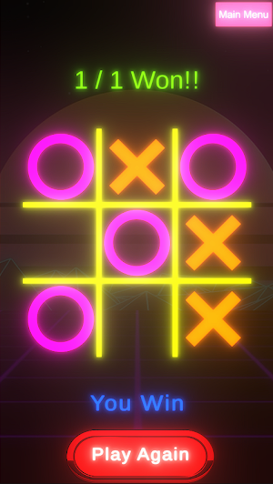 Tic Tac Toe Glow: OX Screenshot 1