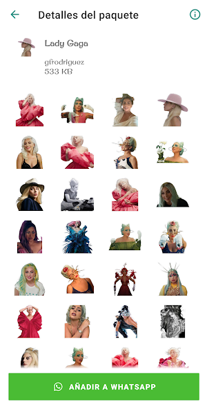 WAStickerApps - Lady Gaga Stic Screenshot 1