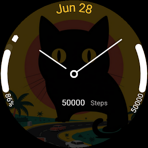 Great Catty Analog Watch Face Screenshot 3