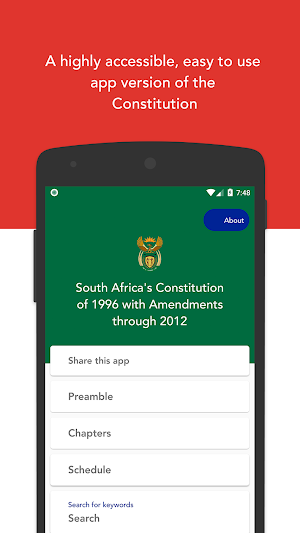 South Africa Constitution 1996 Screenshot 0
