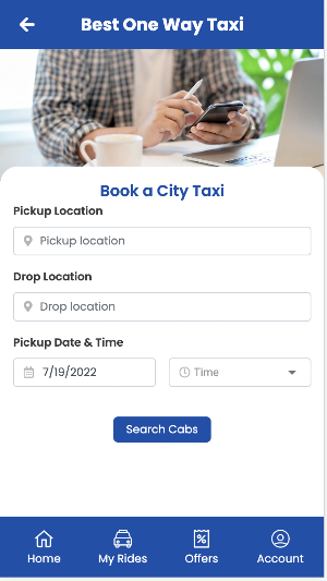 BESTONEWAYTAXI BOOKING APP Screenshot 1