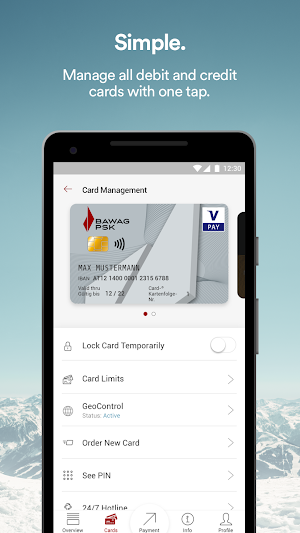 BAWAG PSK klar – Mobile Banking App Screenshot 1