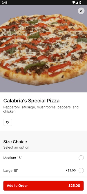 Famous Calabria Pizza Screenshot 2