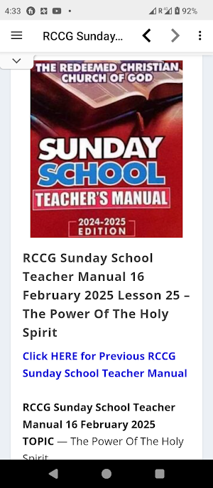 RCCG Sunday School Manual 2025 Screenshot 1
