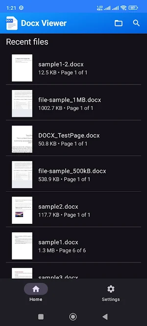 Docx Viewer Screenshot 0