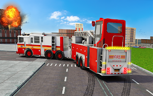 Modern Firefighter Fire Truck Driving Simulator Screenshot 2
