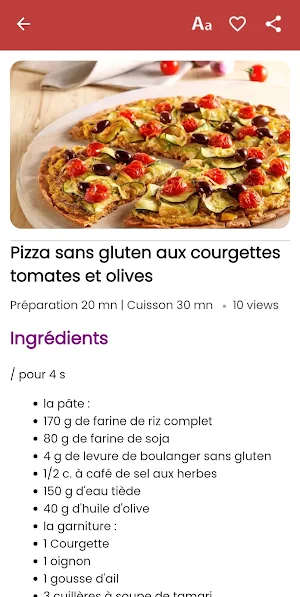 Recettes de Pizza - Hors Ligne Screenshot 2