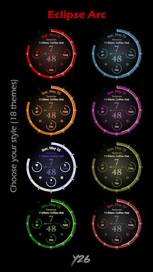 Y26 Eclipse Arc Watch Face Screenshot 2