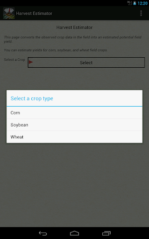 Harvest Test Weight Converter Screenshot 2