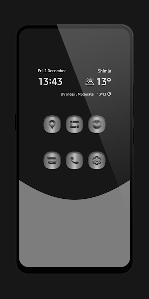 Curved - Silver Icon Pack Screenshot 0