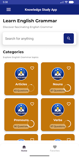 Knowledge Study App Screenshot 1