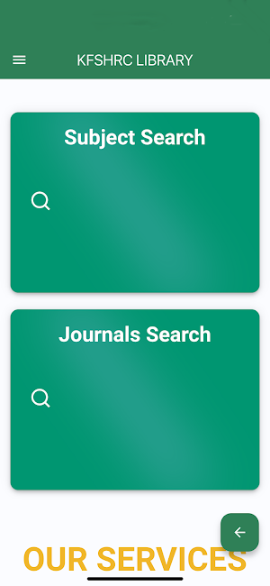 KFSHRC LIBRARY Screenshot 2