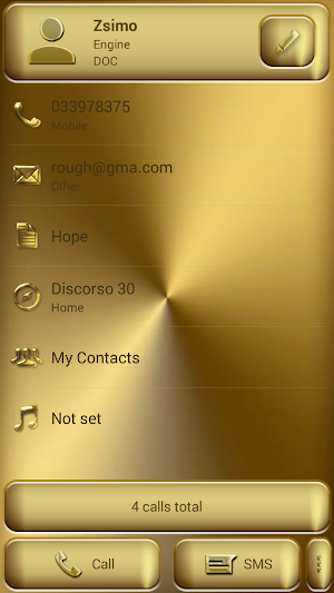 Dialer Solid Gold Theme for Drupe and ExDialer Screenshot 3