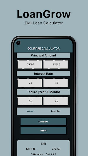 LoanGrow - EMI Loan Calculator Screenshot 2