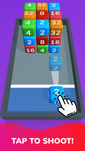 Crush Cube: 2048 3D merge game Screenshot 0