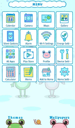 Frog Couple Theme +HOME Screenshot 1