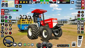 Real Tractor Driving Farm Game Screenshot 0