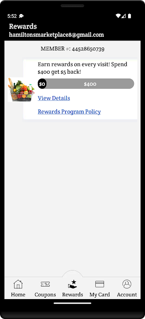 Hamilton’s Marketplace Rewards Screenshot 3