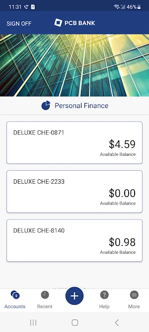 PCB Banking Screenshot 1