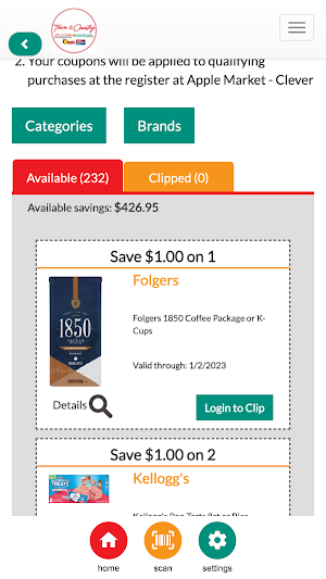 Town & Country Markets Screenshot 1