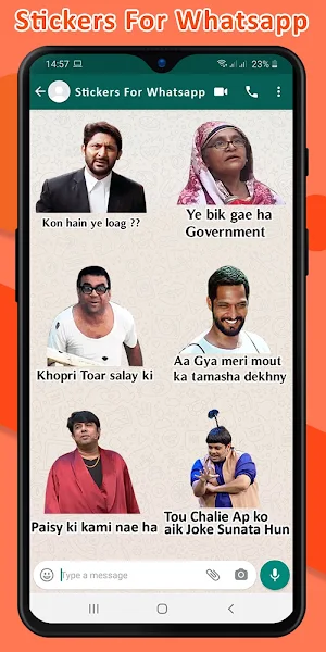 Hindi/Urdu Stickers for WhatsApp : Funny Stickers Screenshot 2