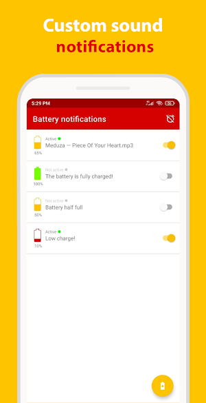 Audible battery level notifications Screenshot 0