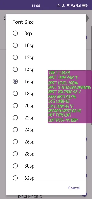 System Monitor HUD Screenshot 1
