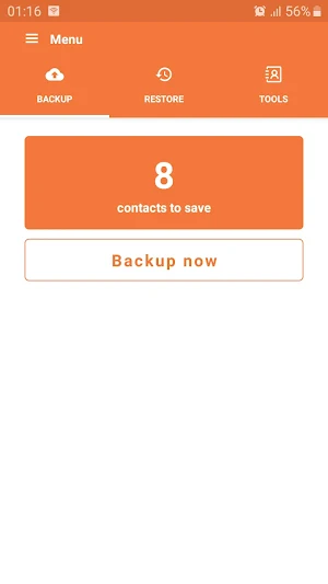 Contacts Backup Restore Screenshot 1