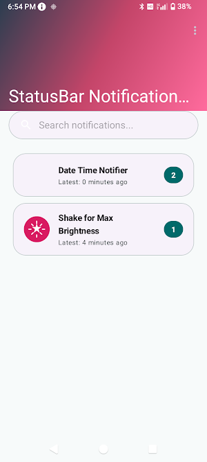 StatusBar Notification History Screenshot 2