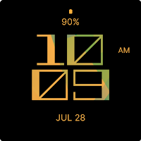 Yellow Green Tech Watch Face