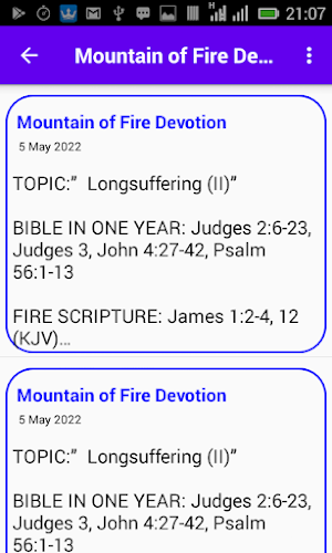 Mountain Of Fire Devotion Screenshot 1