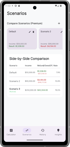 Tax Refund Estimator 2025–26 Screenshot 2