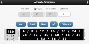Arithmetic Progression Calculator Screenshot 0