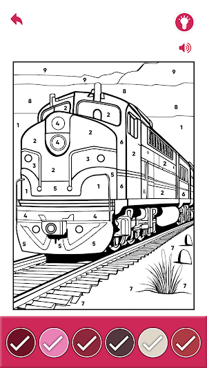 Vehicles Color By Number Book Screenshot 1