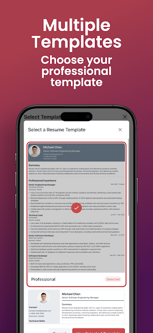 Easy Resume Builder Screenshot 2
