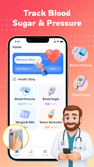 Heart Rate Tracker:Blood Sugar Screenshot 0