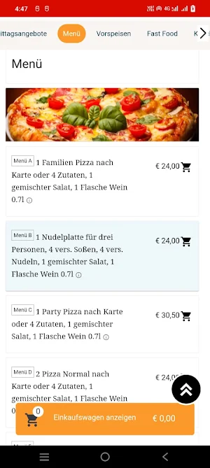 Pizza taxi lieferservice Screenshot 2