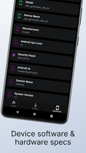 Device Sensors Info Screenshot 2