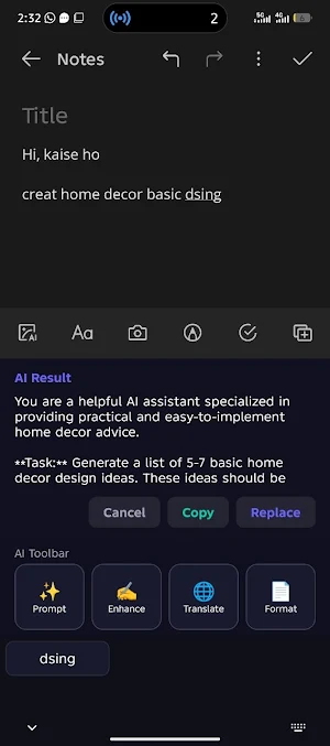 Falcon AI - keyboard Screenshot 2