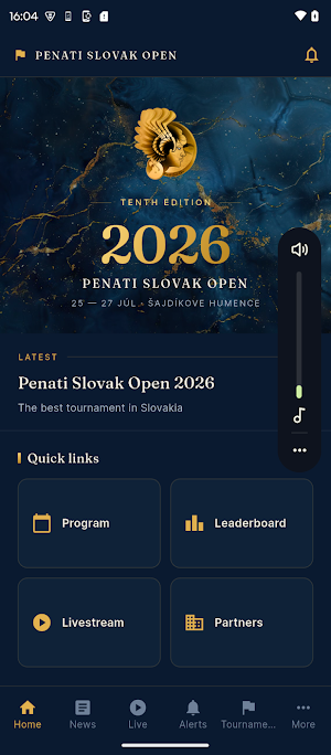 Golf Slovak Open app Screenshot 1