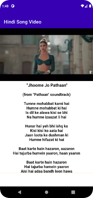 Hindi Song Video Screenshot 1