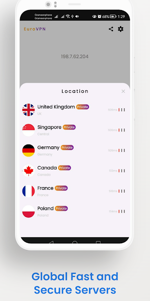 Euro VPN : Fast VPN Secure VPN Screenshot 1