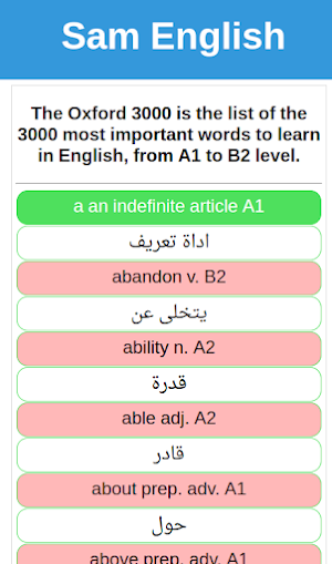 The Oxford 3000 Words English Screenshot 1