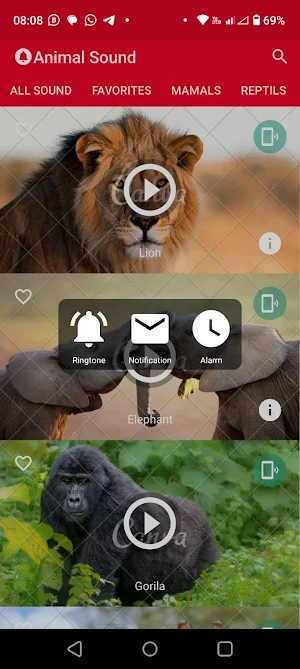 Animal Ringtones Offline Screenshot 1