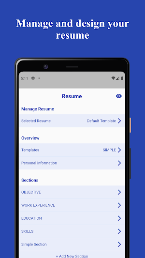 Resume Builder: Smart CV Maker Screenshot 0
