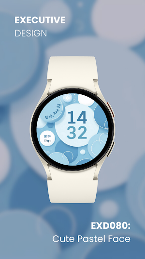 EXD080: Cute Pastel Watch Face Screenshot 1