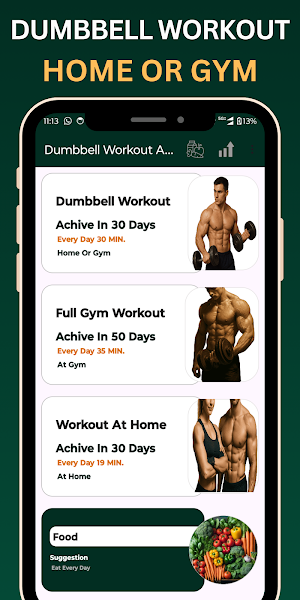 Dumbbell Workout at Home Screenshot 1